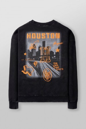 Young LA 565 - Us Tour Crewnecks Schwarz | 3764-AFMXG