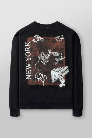 Young LA 565 - Us Tour Crewnecks Schwarz | 9314-YGPAT