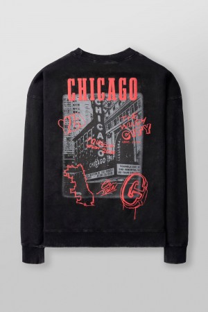 Young LA 565 - Us Tour Crewnecks Schwarz | 9825-IQLUW