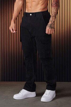 Young LA 616 - Suburban Twill Cargos Schwarz | 3718-PQLNV