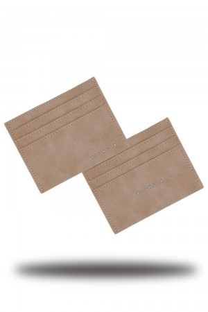 Young LA 725 Executive Card Holder Beige | 3492-GQVMR
