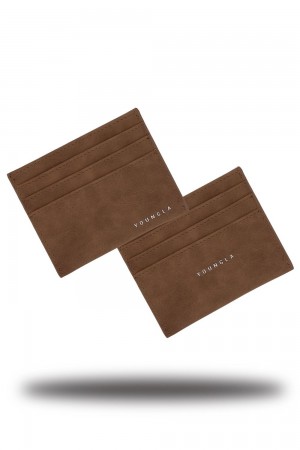 Young LA 725 Executive Card Holder Braun | 0461-JRZVP