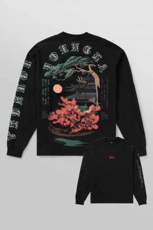 Young LA 8038 - Tokyo Longsleeves Schwarz | 1897-SILZY
