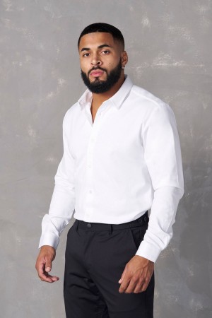 Young LA 803 - Formal Dress Shirts Weiß | 8345-AHSWZ