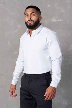 Young LA 803 - Formal Dress Shirts Weiß | 8710-DEQMY
