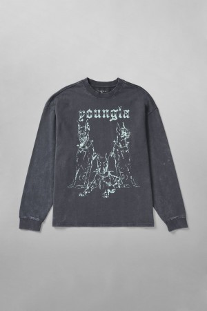 Young LA 804 For All The Dogs Longsleeves Grau | 0529-JKQLF