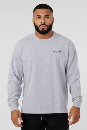 Young LA 805 Essential Longsleeves Hellgrau | 1687-RPHWO