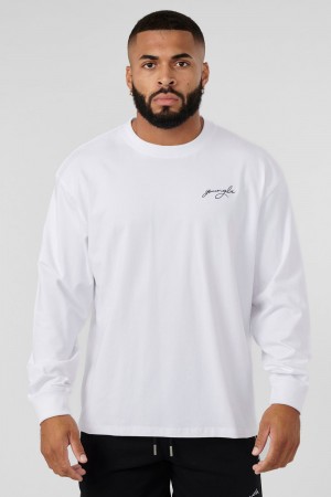 Young LA 805 Essential Longsleeves Weiß | 1682-DNCYT