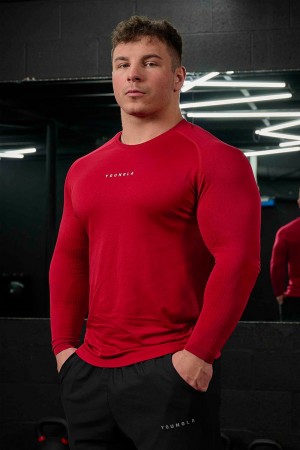Young LA 823 New Gen Compression Longsleeves Rot | 1097-WSBMJ