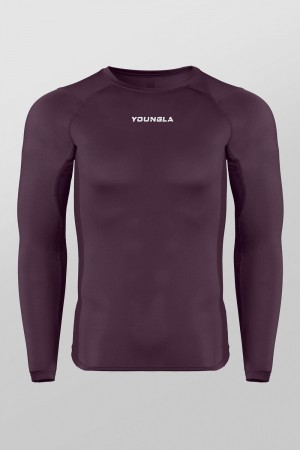 Young LA 830 - Flexfit Compression Longsleeves Lila | 5941-MDNWK