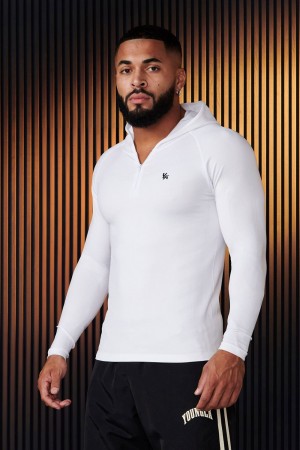 Young LA 832 - Supervillain Compression Hoodies Weiß | 4019-TCYLM