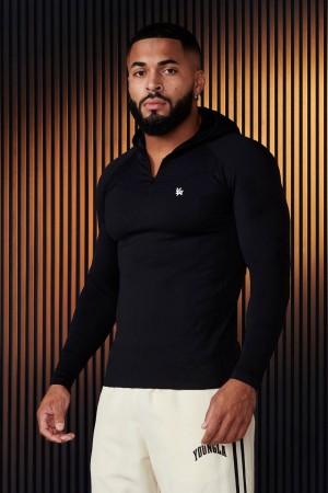 Young LA 832 - Supervillain Compression Hoodies Schwarz | 6958-ROCZE