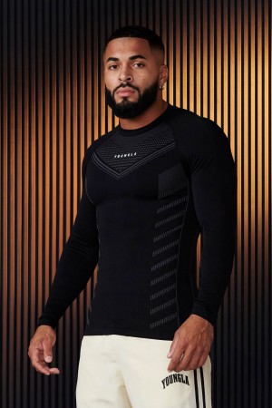 Young LA 833 - Superhero Compression Longsleeves Schwarz | 3860-TVZWM