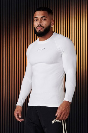 Young LA 833 - Superhero Compression Longsleeves Weiß | 0658-YEQUD