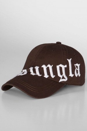 Young LA 9005 - Tilted Logo Dad Hat Braun | 5736-OFKHV