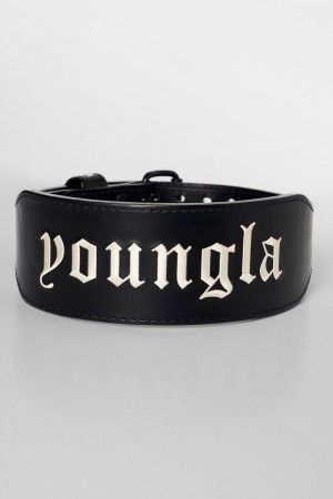 Young LA 902 - 8mm Leather Belts Schwarz | 9054-JEZOC