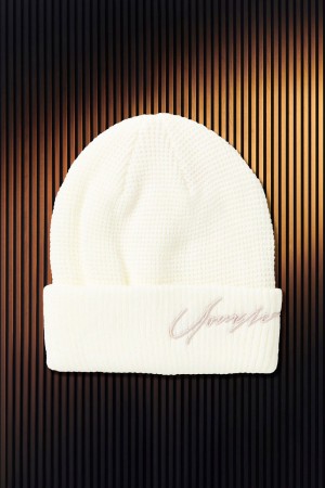 Young LA 906 - Signature Beanies Weiß | 5749-OZWHC