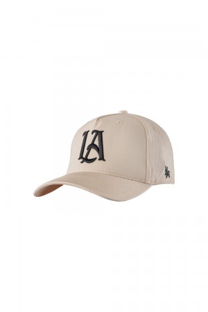 Young LA 920 A-Frame La Snapback Hat 2.0 Beige | 0762-ZGRCS