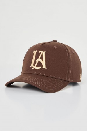 Young LA 920 A-Frame La Snapback Hat 2.0 Earthy Colors Braun | 6241-ISHTJ