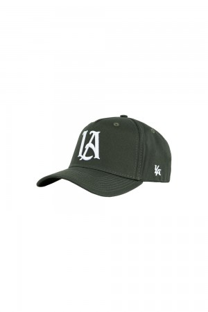 Young LA 920 A-Frame La Snapback Hat 2.0 Olivgrün | 5172-CHFYA