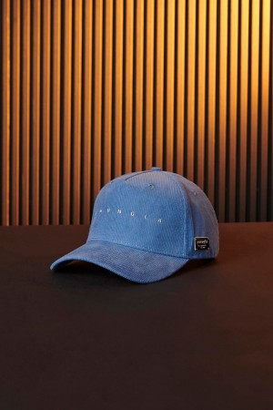 Young LA 925 - Corduroy Hats Blau | 0876-LHSXD