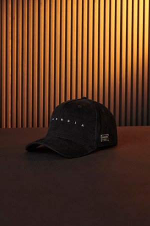 Young LA 925 - Corduroy Hats Schwarz | 7389-FVLKO