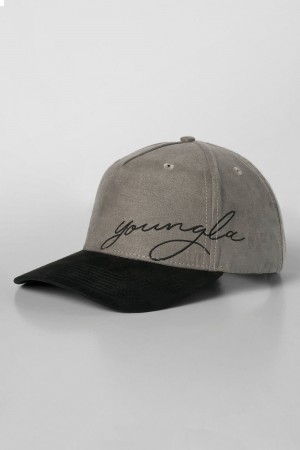 Young LA 937 - Suede Signature Hats Beige | 7438-GWCNY