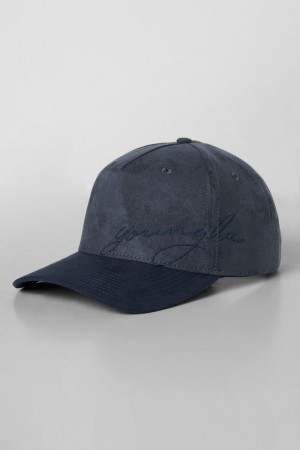 Young LA 937 - Suede Signature Hats Navy | 5423-XCWIZ