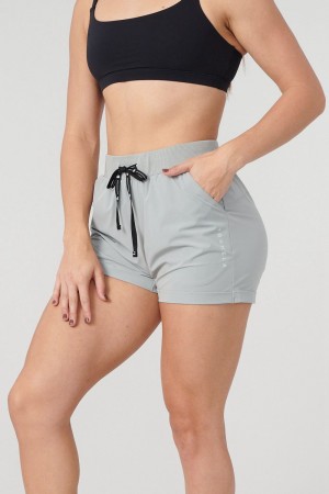 Young LA W104 Velocity Running Shorts Hellgrau | 2967-TMDUY