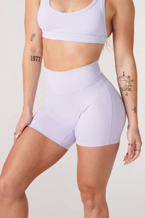 Young LA W112 Effortless Biker Shorts Lila | 3680-AVKHN