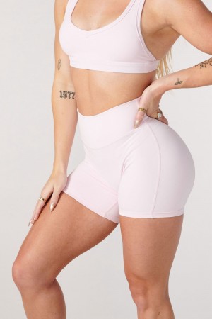 Young LA W112 Effortless Biker Shorts Rosa | 7236-CWFQL