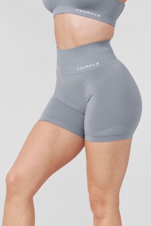 Young LA W120 - Core Seamless Shorts Grau | 3840-PLNZA