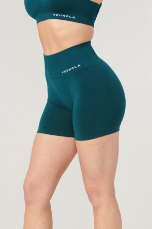 Young LA W120 - Core Seamless Shorts Teal | 7385-UOGXT