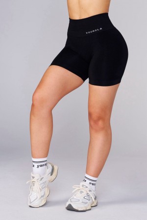 Young LA W120 - Seamless Core Shorts Spring 24' Schwarz | 2057-QEDVT