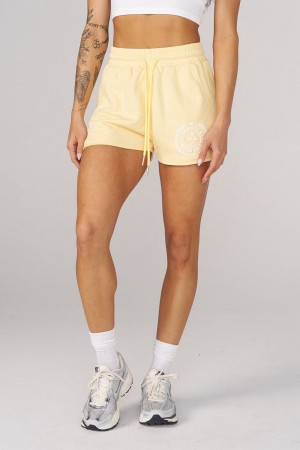 Young LA W138 Court Shorts Gelb | 3802-PWTNO