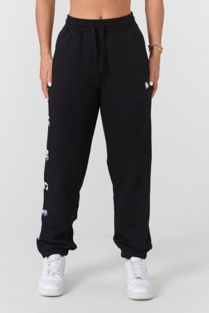 Young LA W203 Winter Bloom Joggers Schwarz | 5640-NKJVF