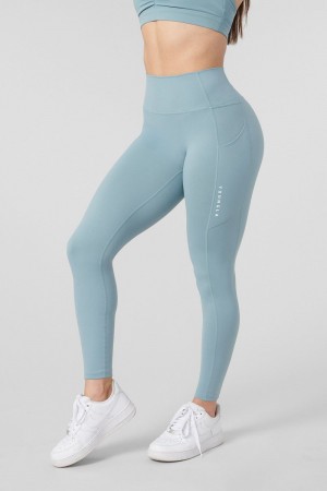 Young LA W214 Power Leggings Blau | 4895-FQXSW