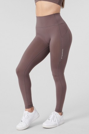 Young LA W214 Power Leggings Braun | 5091-NTCUS