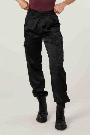 Young LA W217 Gloria Satin Cargo Schwarz | 5438-IGXVU