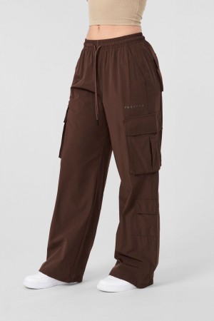 Young LA W219 Travel Cargo Joggers Dunkelbraun | 3725-JLDPK