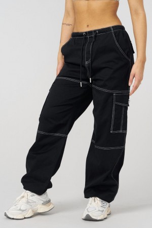 Young LA W225 Streak Cargos Schwarz | 7642-APKXW