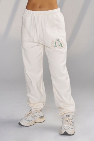 Young LA W226 - Teddy Jogger Weiß | 0769-LXZSU
