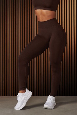 Young LA W233 - Curve Seamless Legging Dunkelbraun | 1045-PSTRA