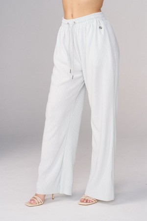 Young LA W244 Aria Pleated Pants Weiß | 6497-IDRPG