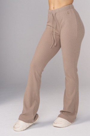 Young LA W245 Ava Flare Pants Khaki | 3586-AMJOL