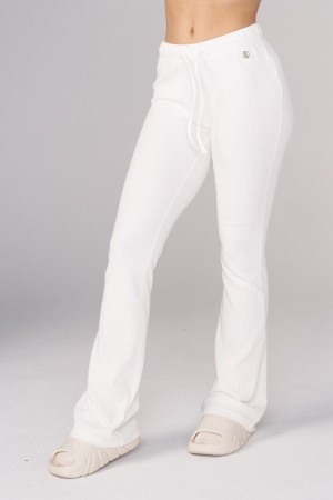 Young LA W245 Ava Flare Pants Weiß | 2904-PLWCZ
