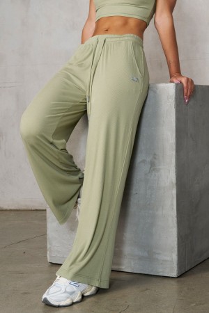Young LA W249 Ivy Ribbed Pants Olivgrün | 7923-AFZVH