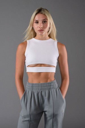 Young LA W302 Sash Tank Top Weiß | 1743-ROVUX