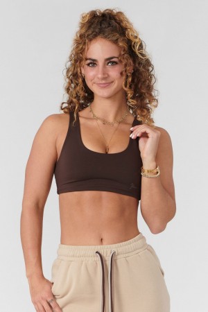 Young LA W303 Sculpt Bra Dunkelbraun | 3254-BMTNV