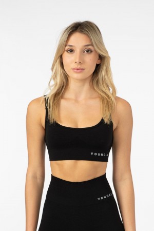 Young LA W308 Seamless Sports Bra Schwarz | 9503-QNKPE